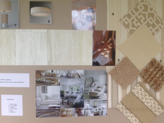 A moodboard created for a client